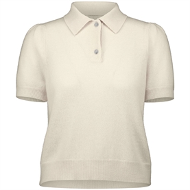 Allude Polo Cashmere Sweater, Chalk